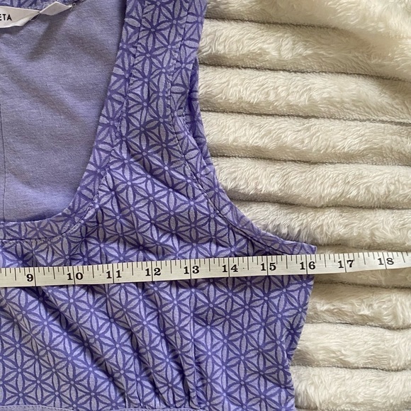 Athleta Vyasa Sleeveless Layered knee Length Scoopneck  Flower Dress Sz: Medium - Picture 6 of 11